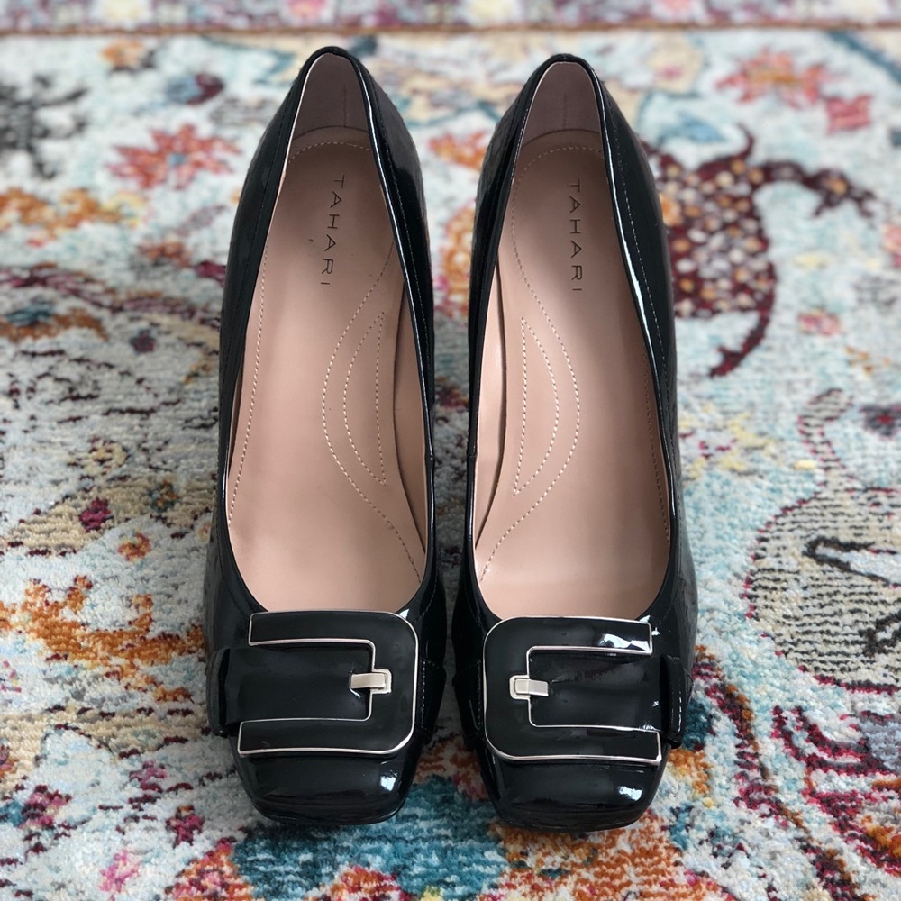 Tahari ‘Guardian’ Black Patent Leather Heels
